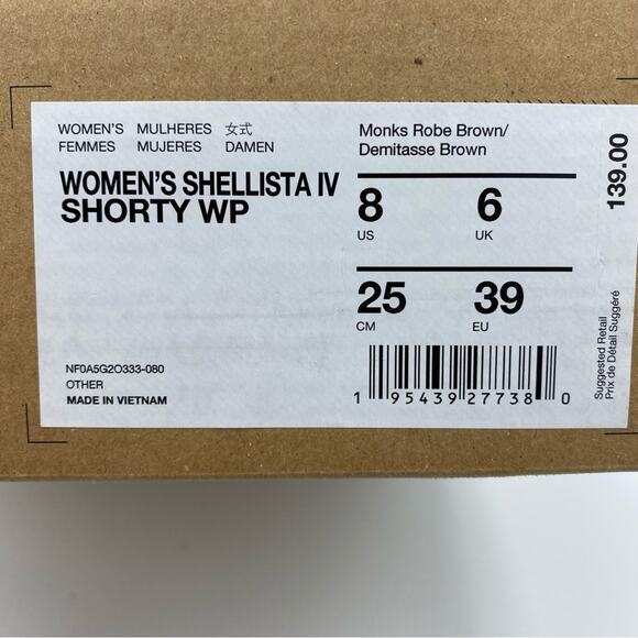 NWOT The North Face Shellista IV Shorty Women's Brown Snow Boots size 8 - Picture 2 of 9